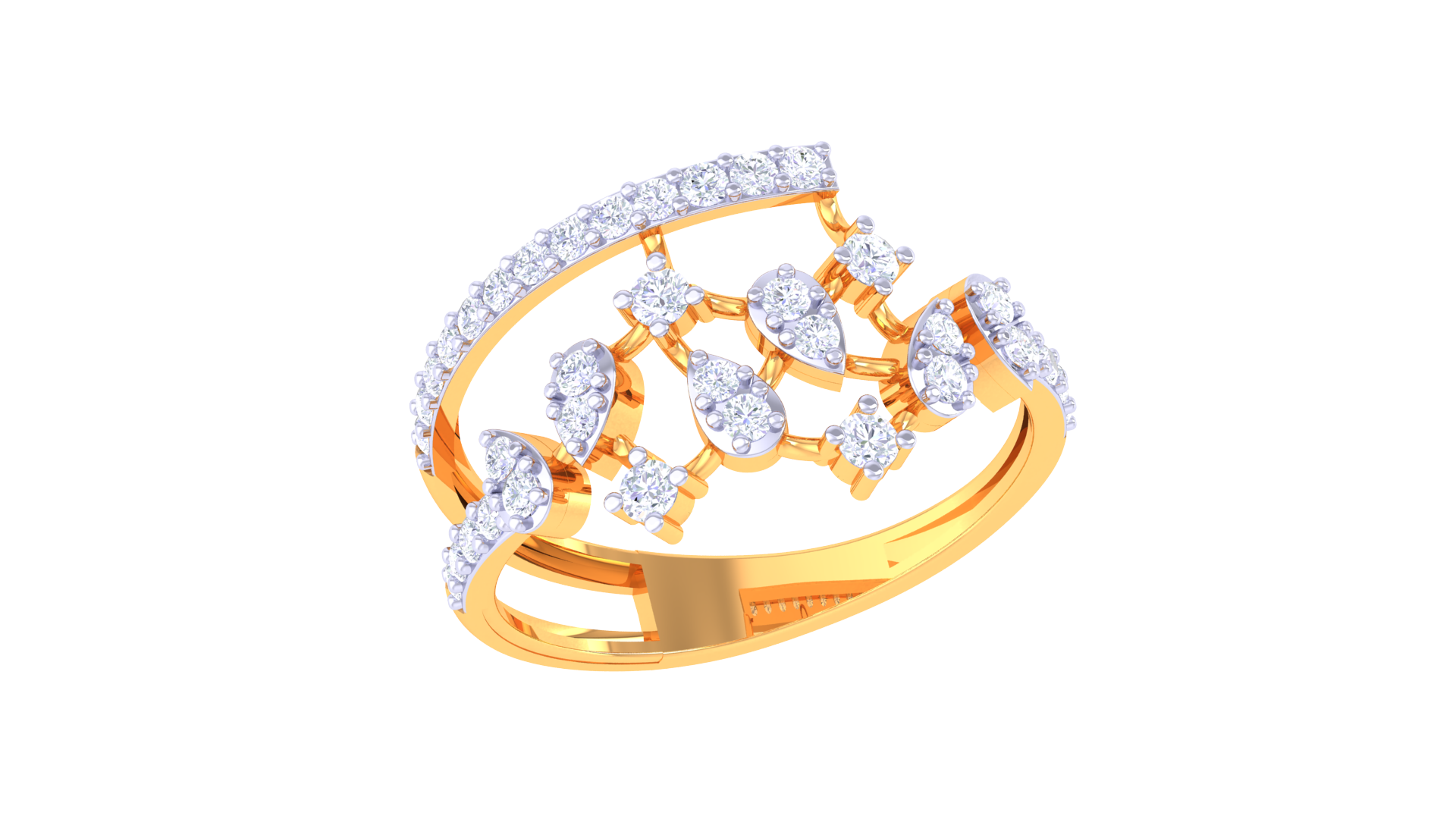 Radiant Drizzle Cluster Designer Ring