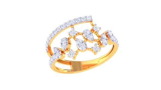 Radiant Drizzle Cluster Designer Ring