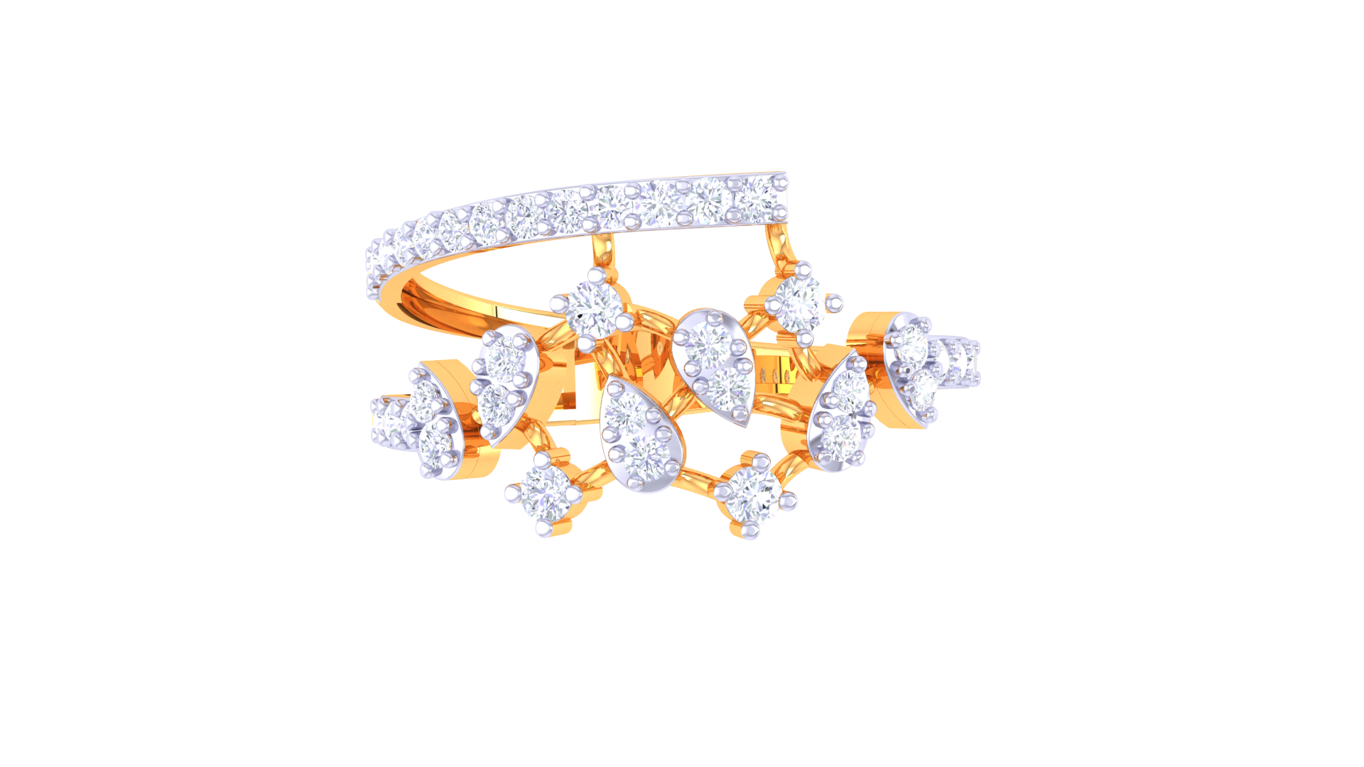 Radiant Drizzle Cluster Designer Ring