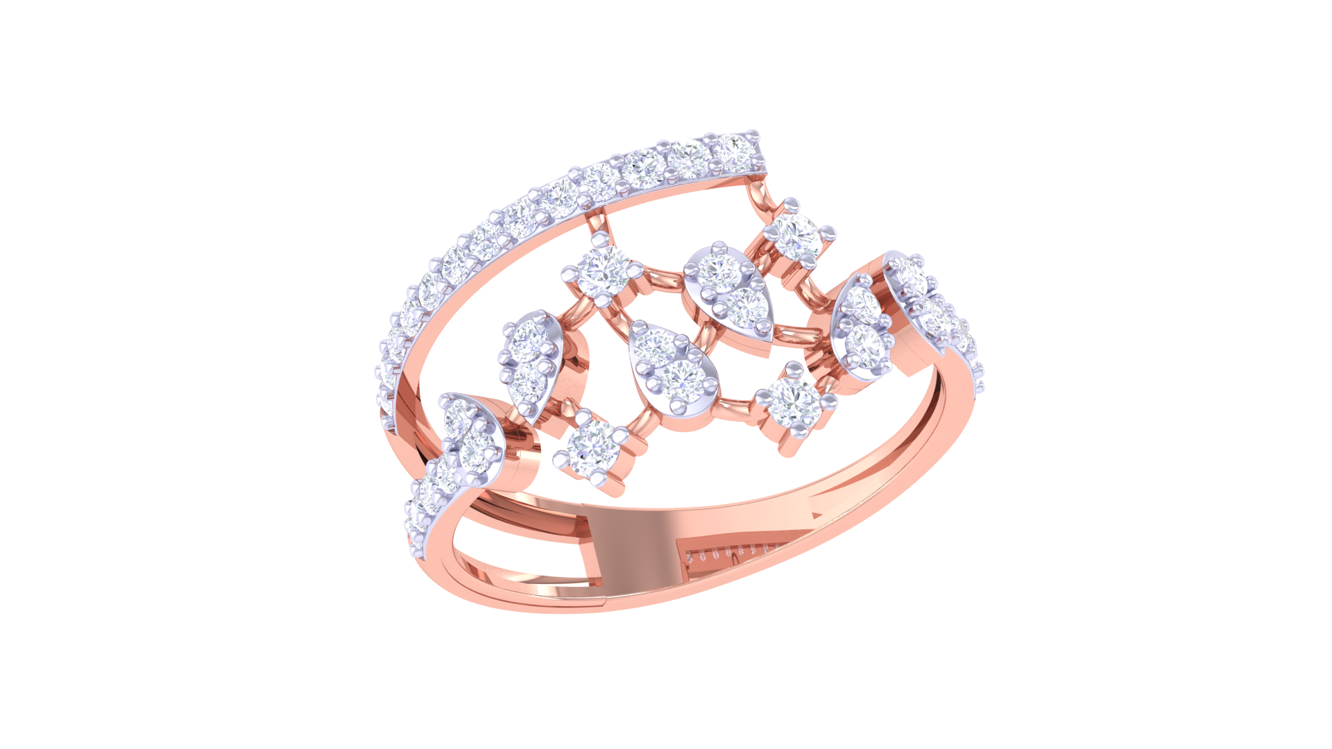 Radiant Drizzle Cluster Designer Ring