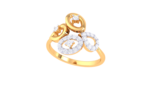 Celestial Trio Oval Sparkle Ring