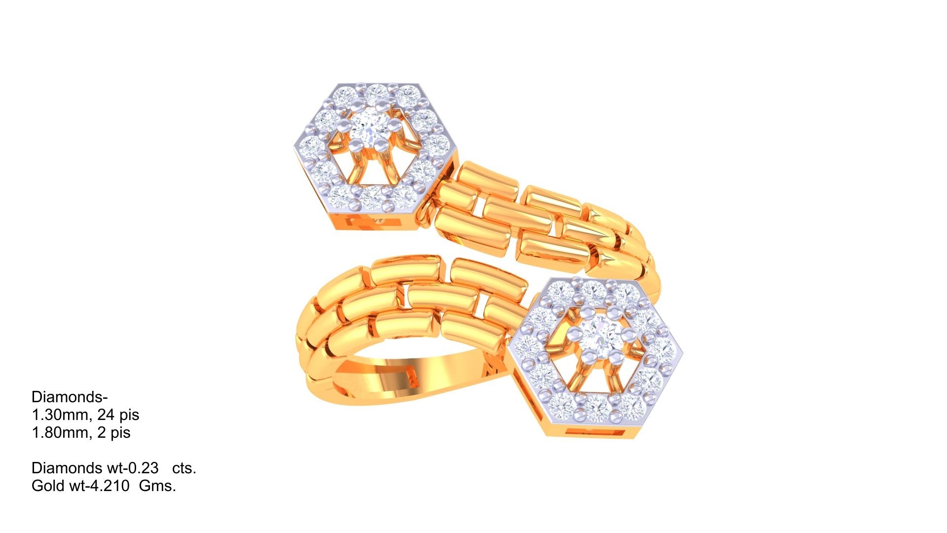 Hexagon Radiance Signature Band Ring