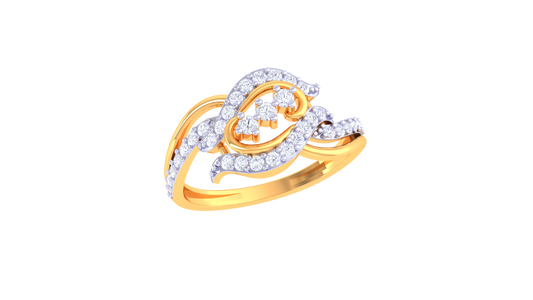 Radiant Swirl Statement Diamond Ring