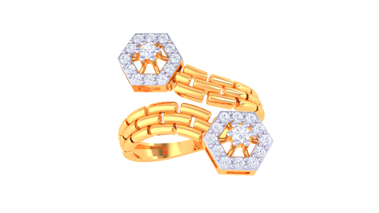 Hexagon Radiance Signature Band Ring