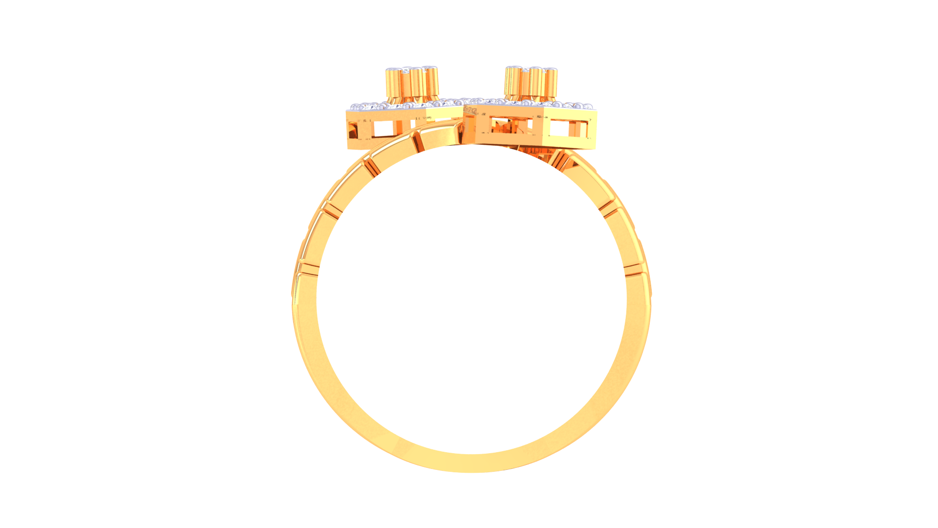Hexagon Radiance Signature Band Ring
