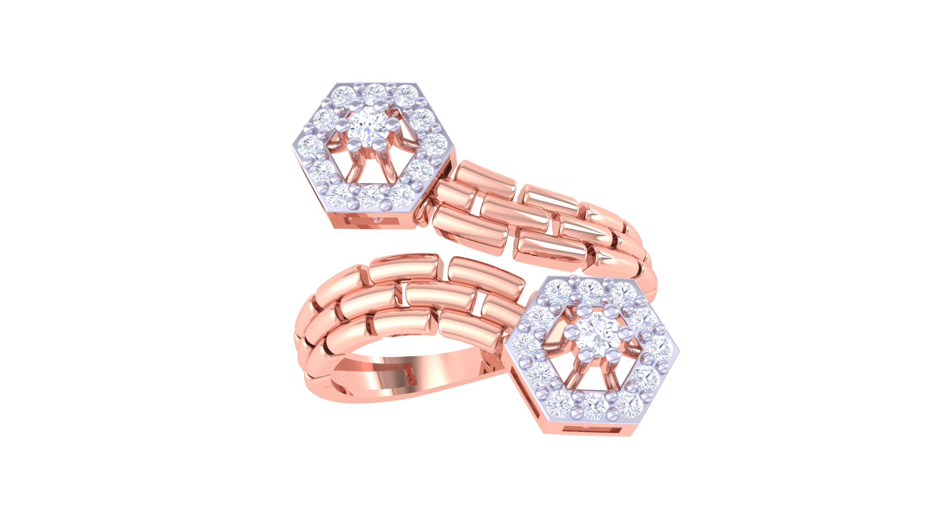 Hexagon Radiance Signature Band Ring