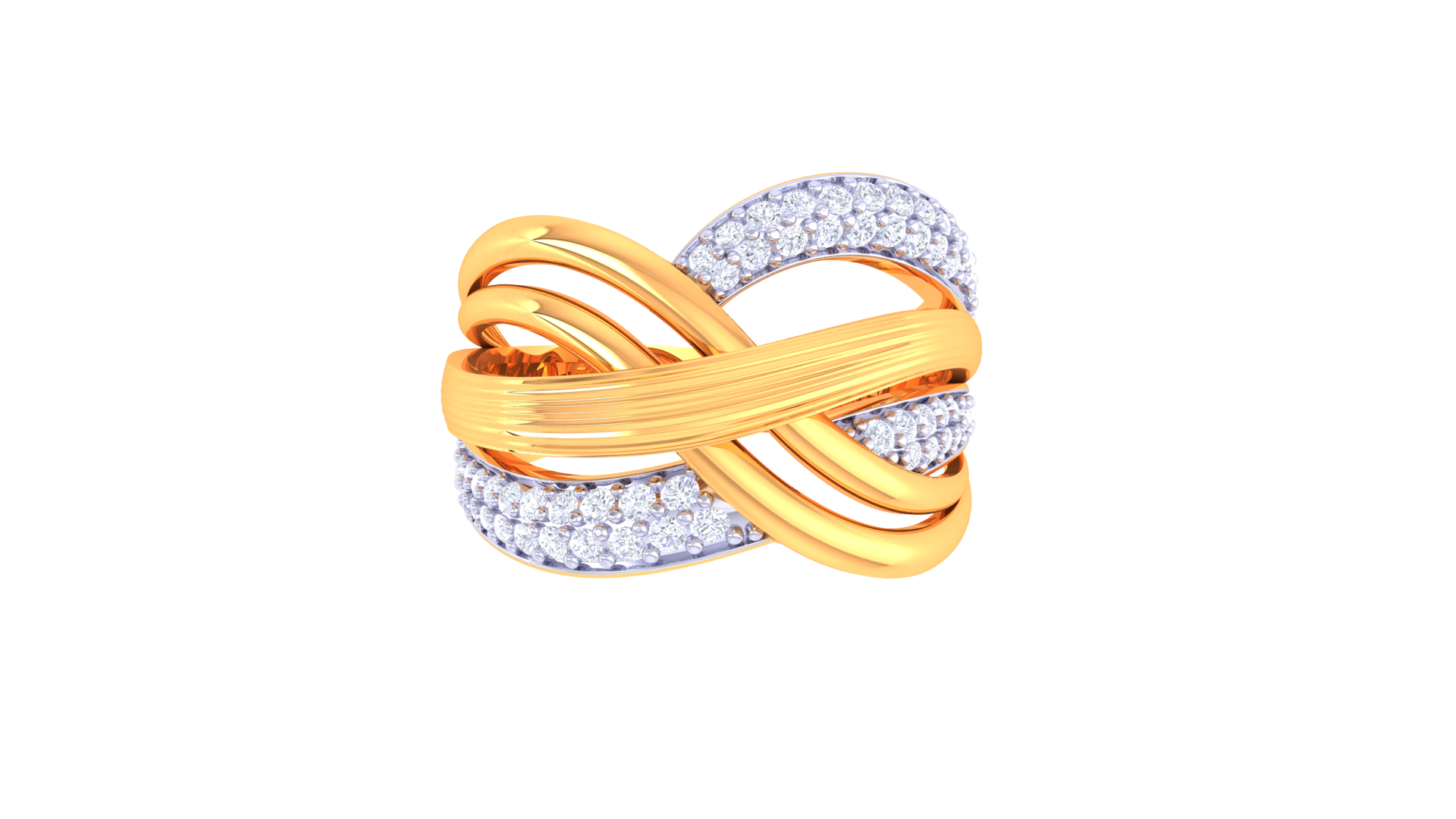 Radiant Ribbon Statement Band Ring