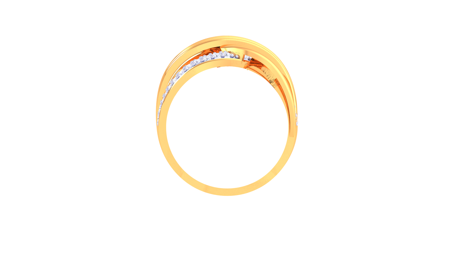 Radiant Ribbon Statement Band Ring