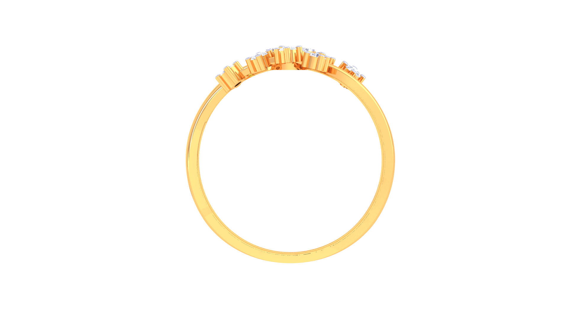 Starlit Blossom Centerpiece Band Ring