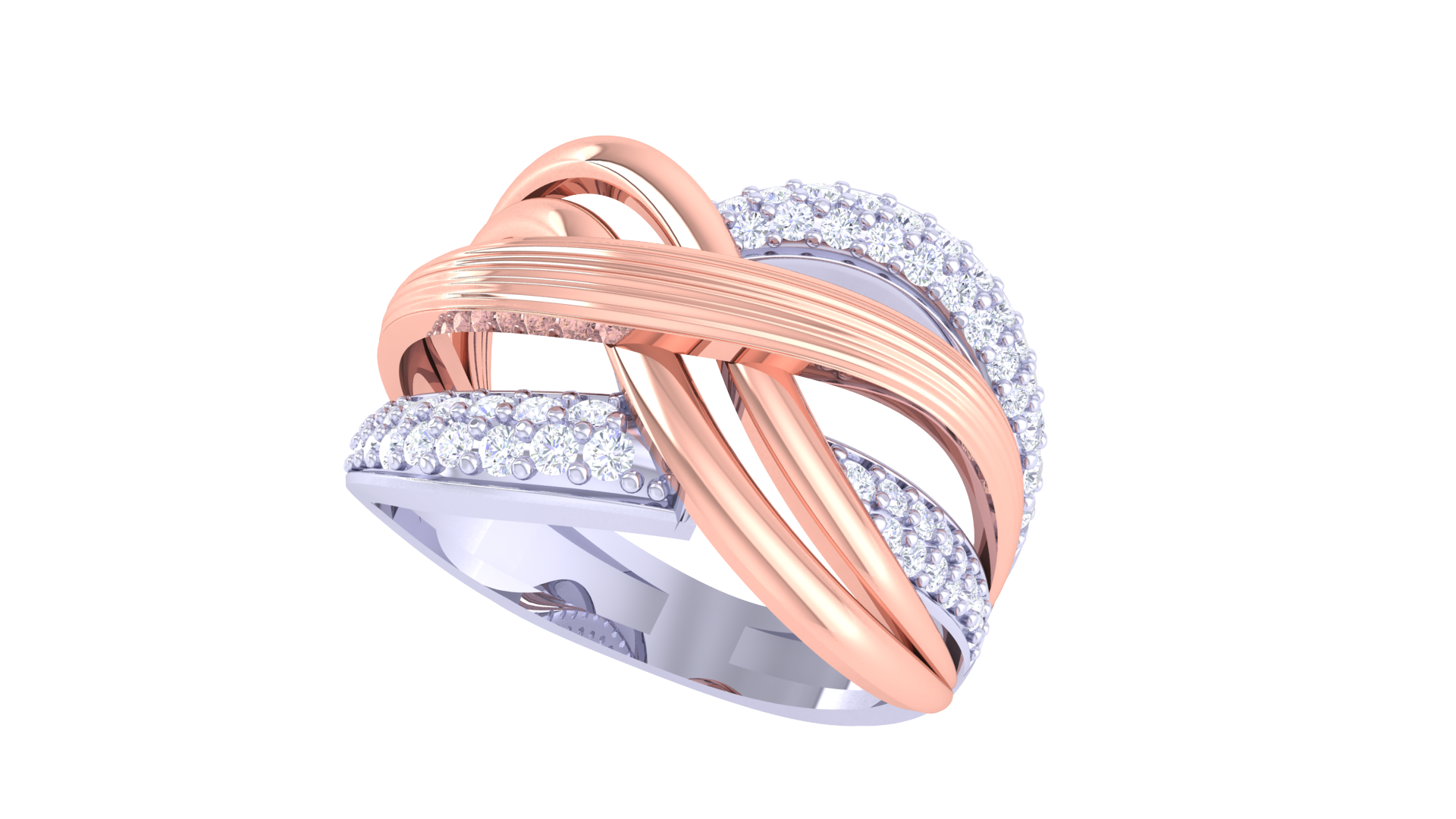 Radiant Ribbon Statement Band Ring