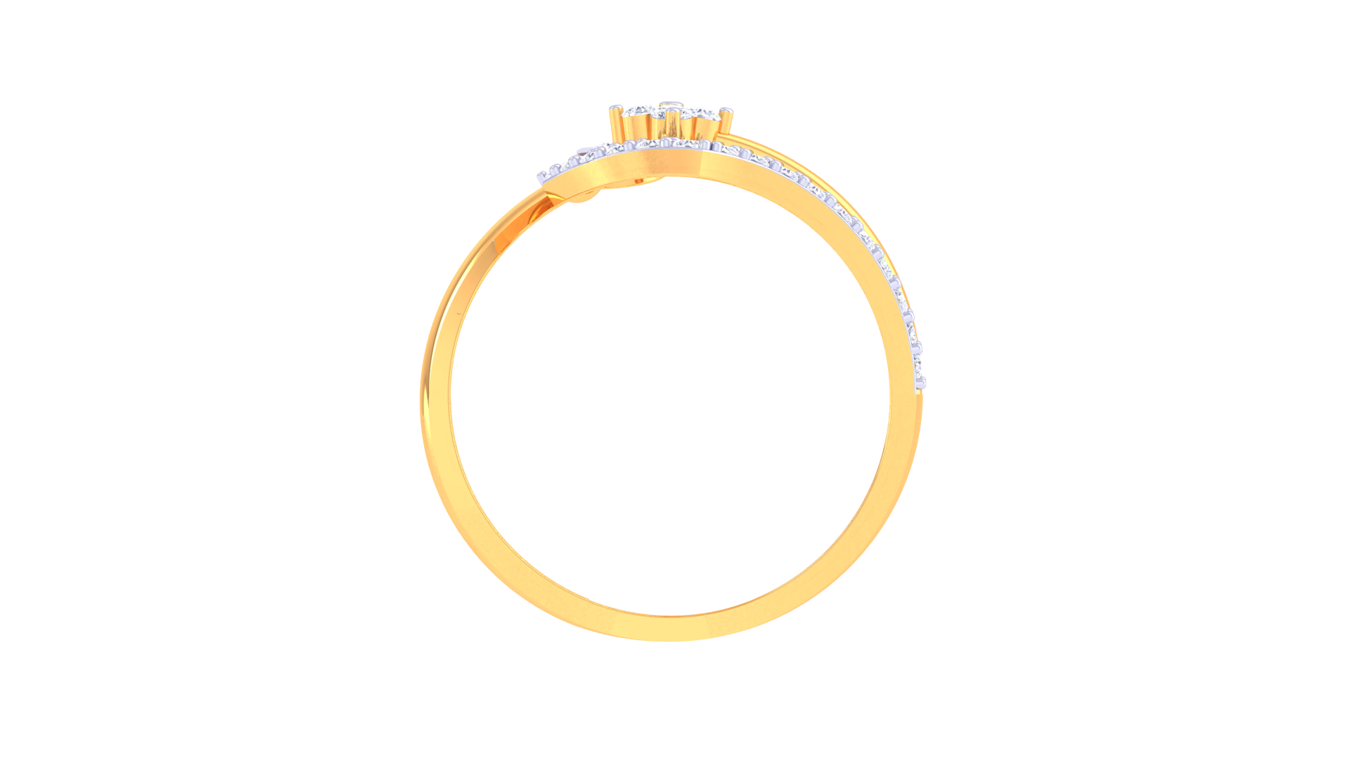 Elegant Petal Curve Designer Ring