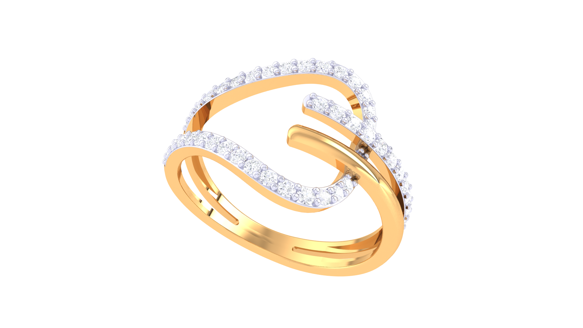 Seraphic Stream Pavé Harmony Band