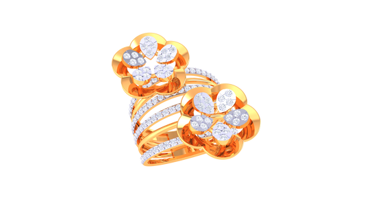 Petal Harmony Multirow Designer Ring