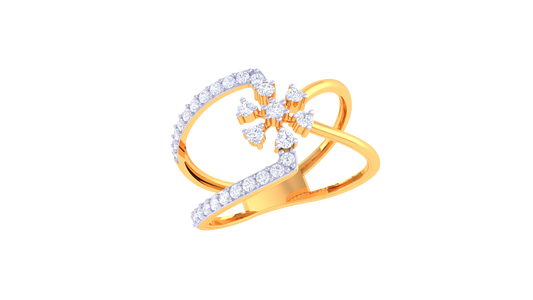 Modern Bloom Interlace Statement Ring