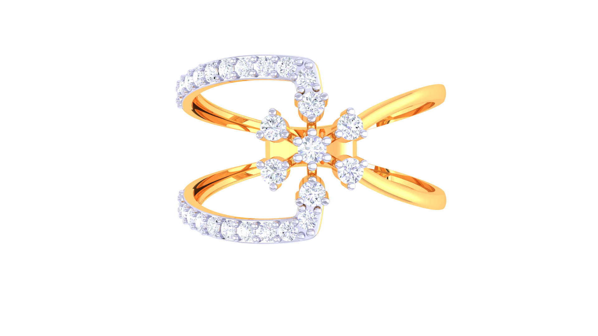 Modern Bloom Interlace Statement Ring