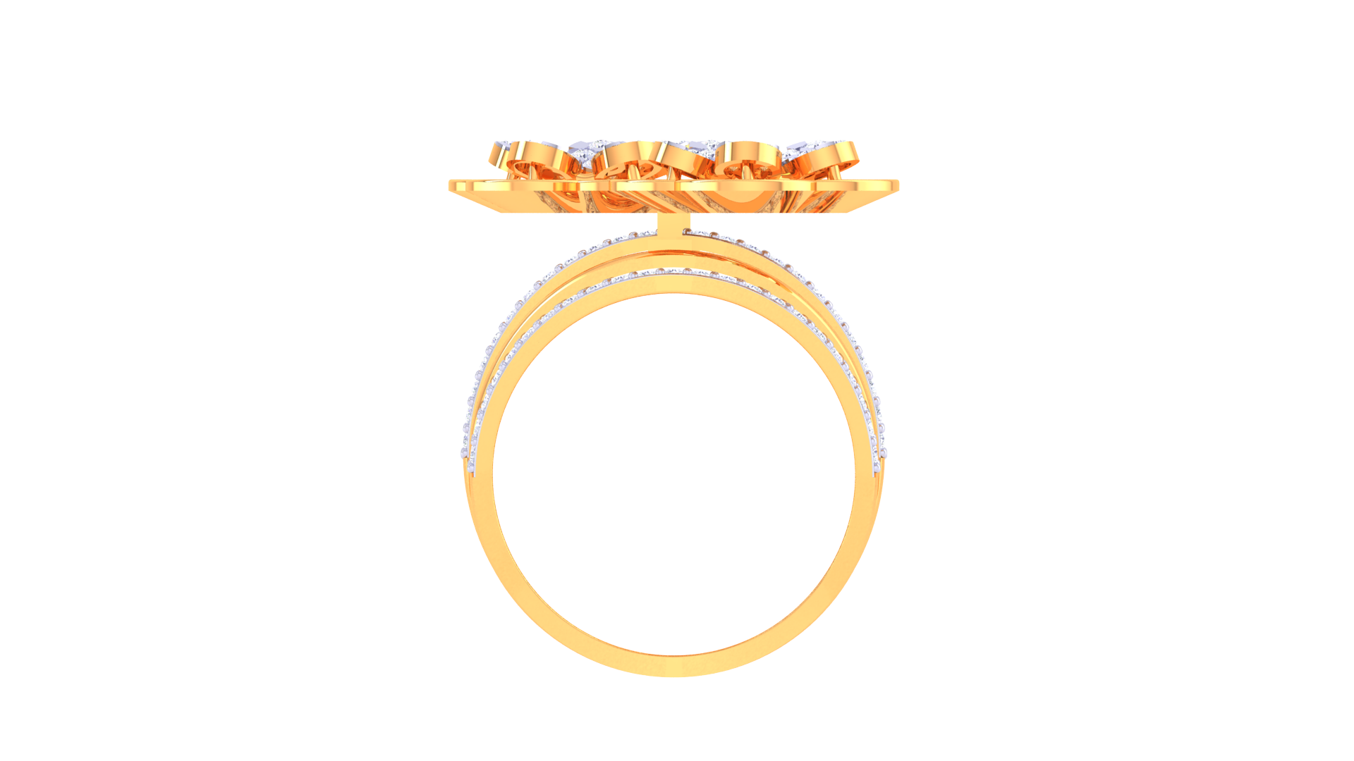 Petal Harmony Multirow Designer Ring