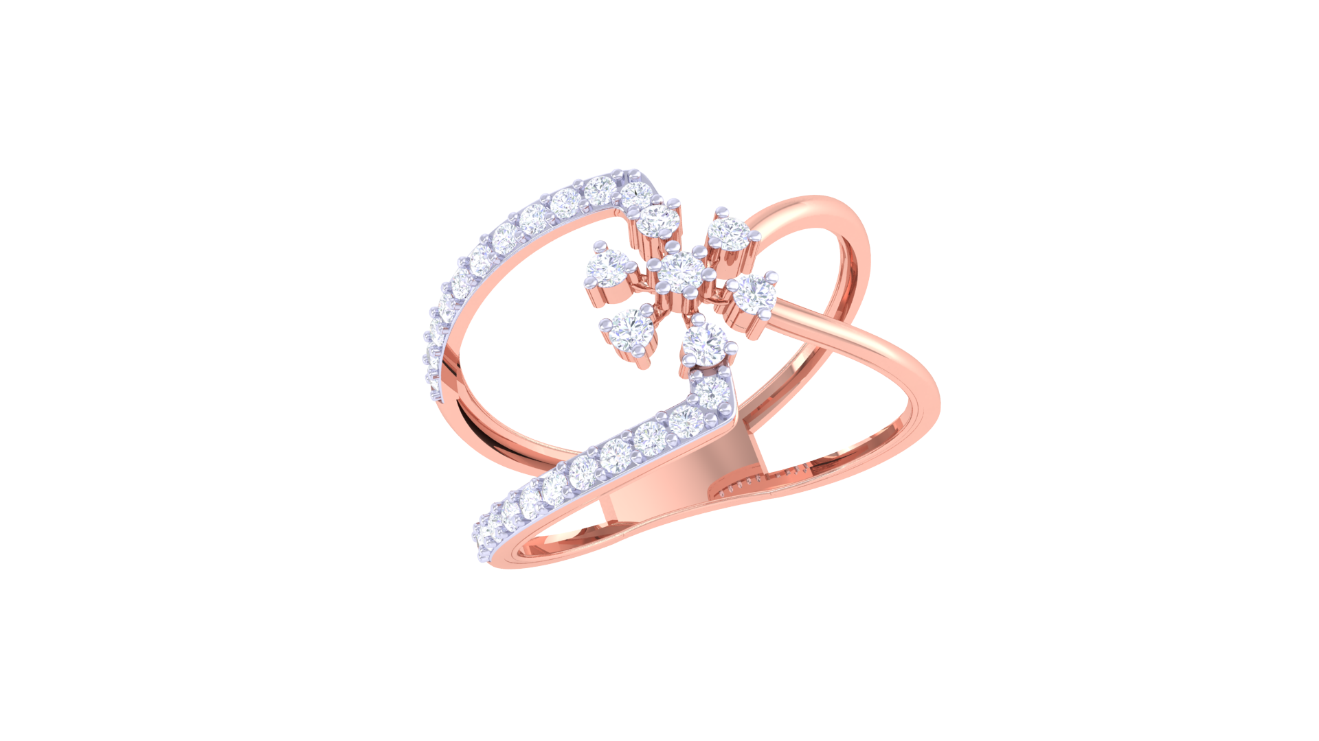 Modern Bloom Interlace Statement Ring
