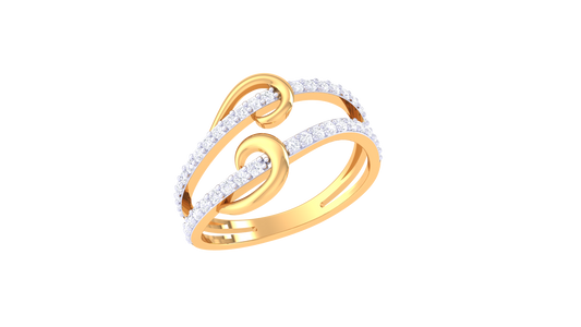 Solara Swirl Gilded Statement Ring