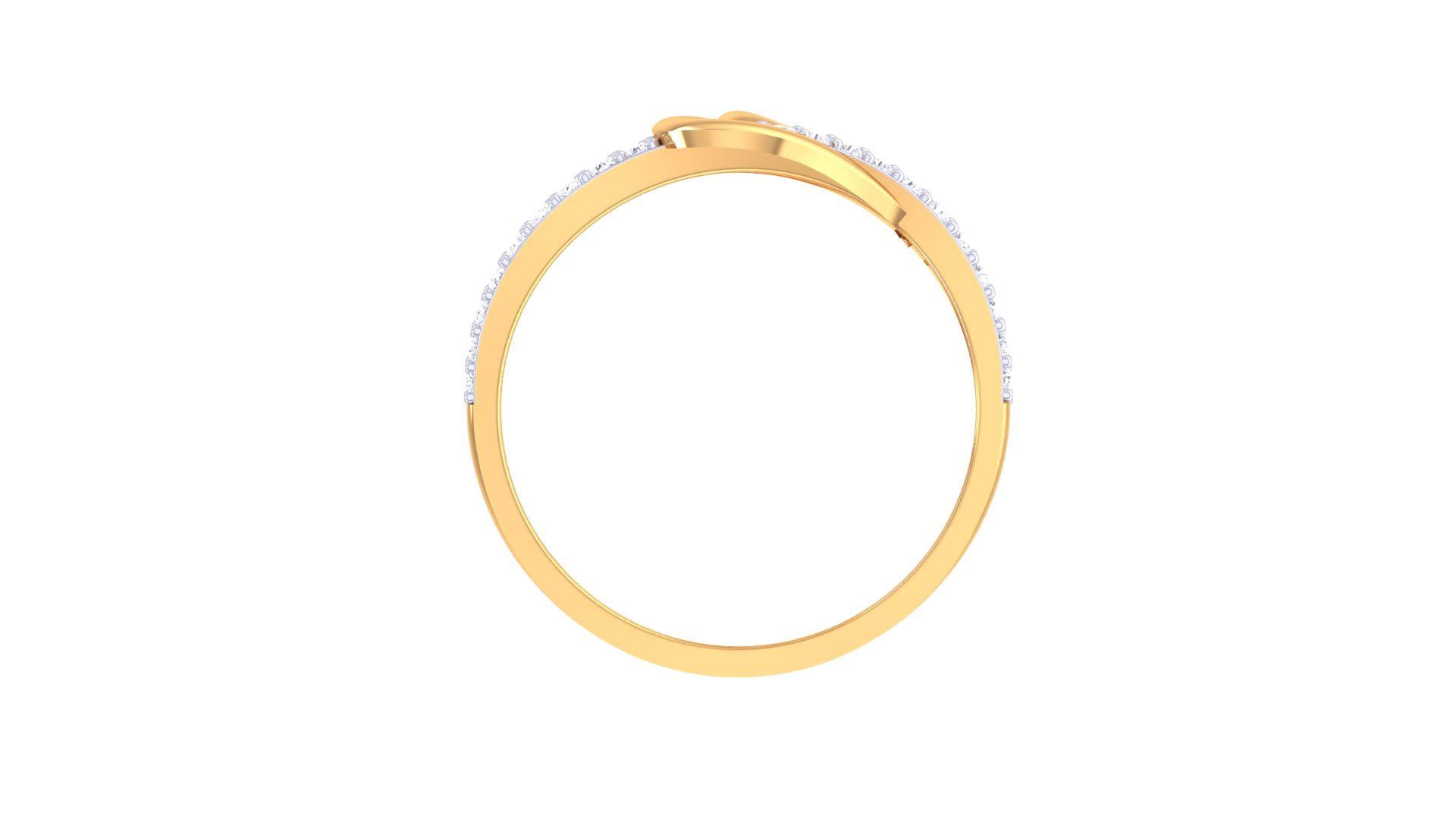 Solara Swirl Gilded Statement Ring