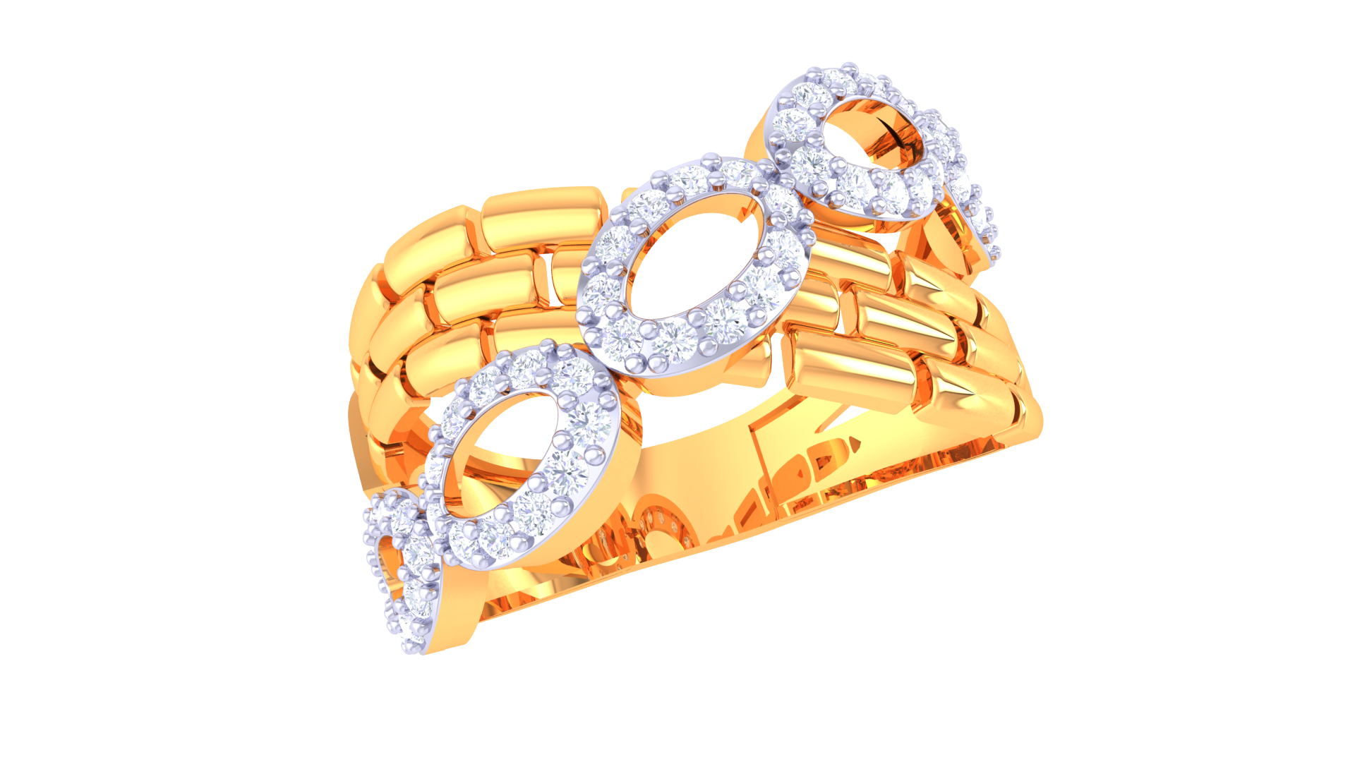 Opulent Duo Oval Sparkle Ring