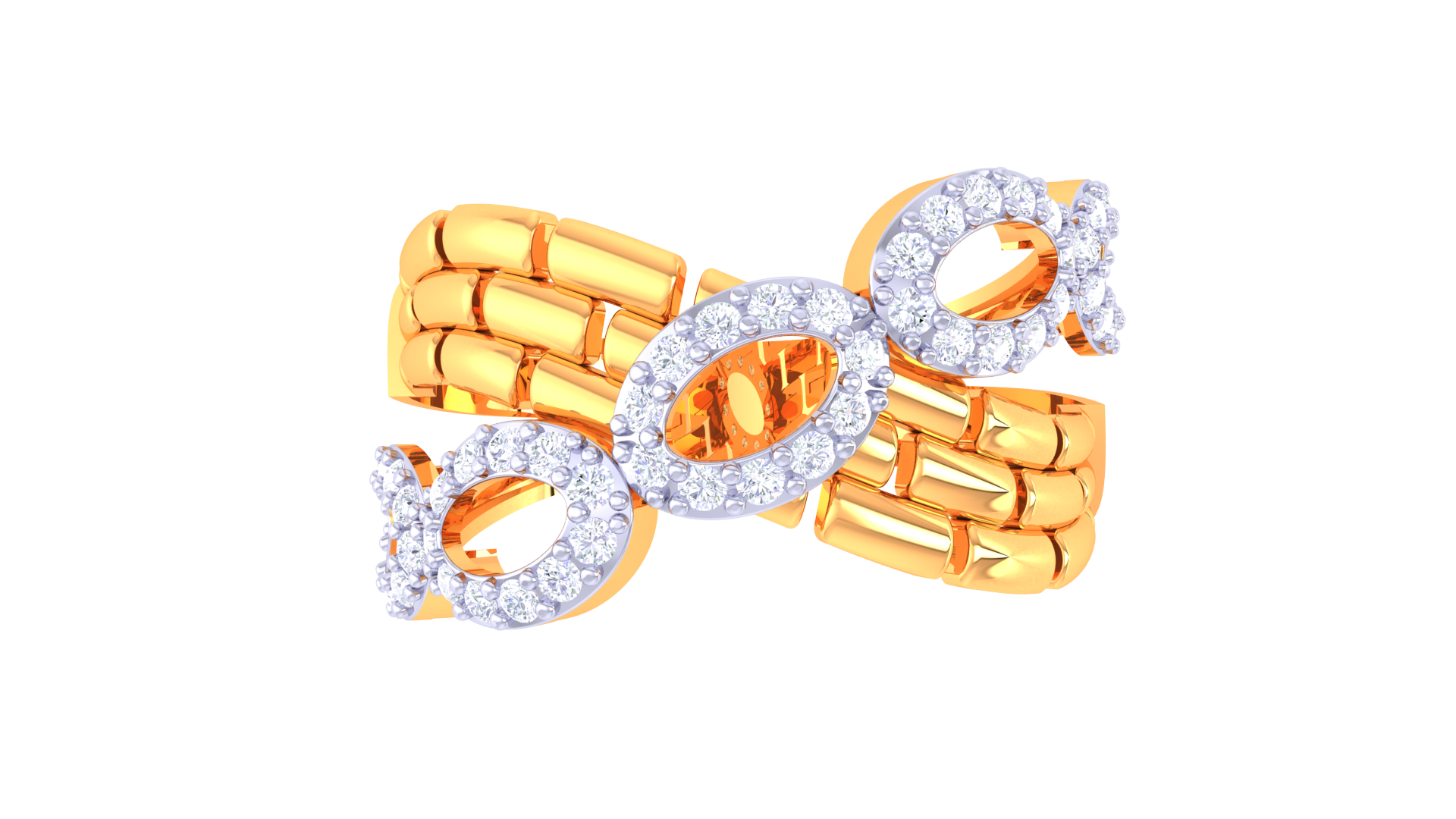 Opulent Duo Oval Sparkle Ring