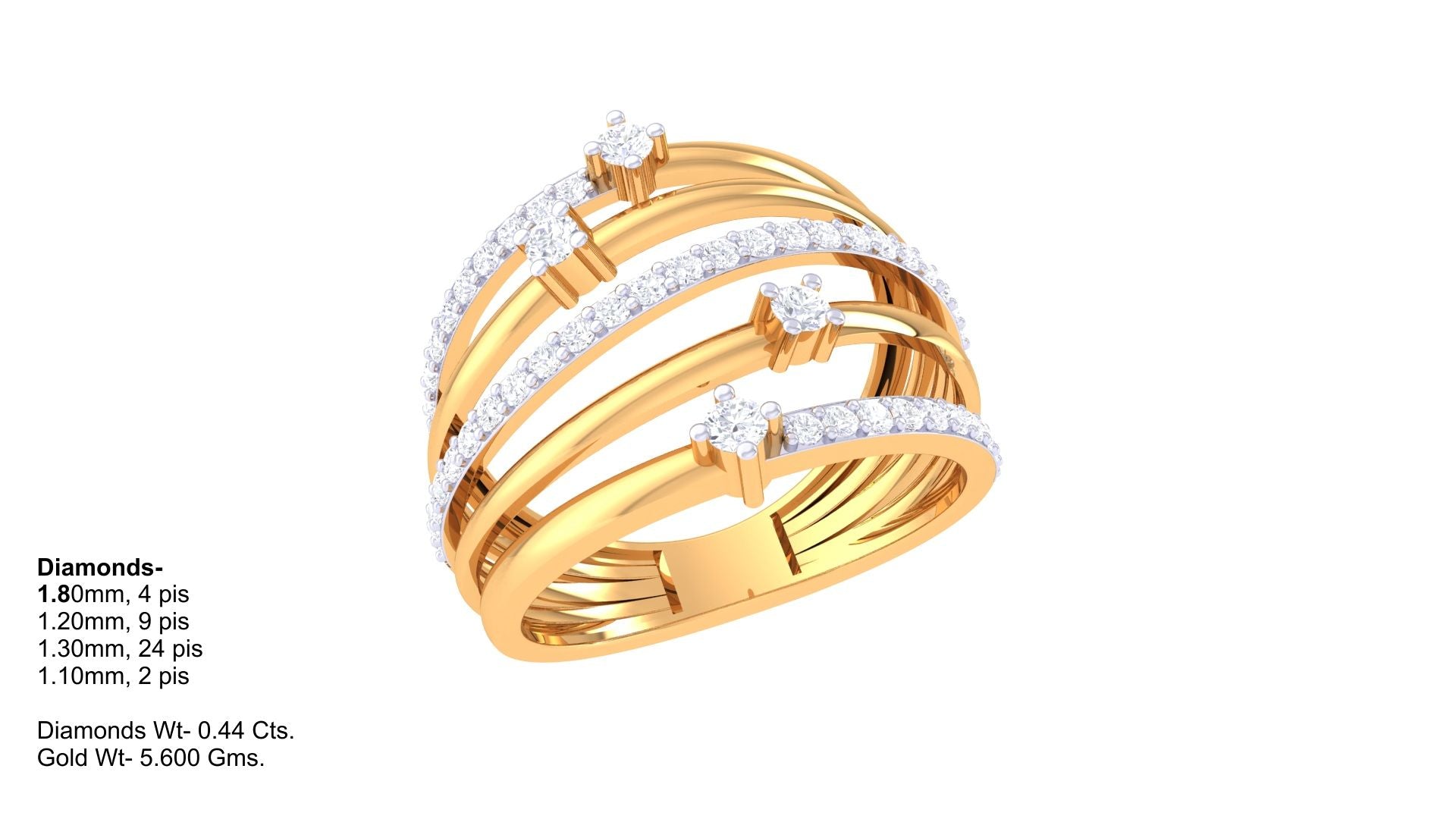Stellar Array Multiband Diamond Ring