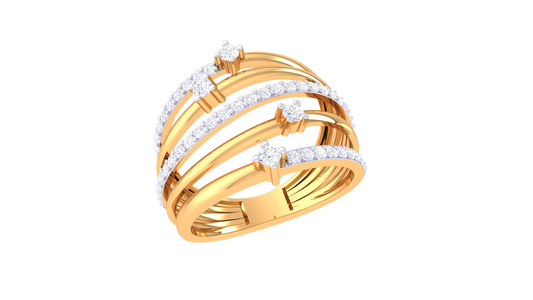 Stellar Array Multiband Diamond Ring