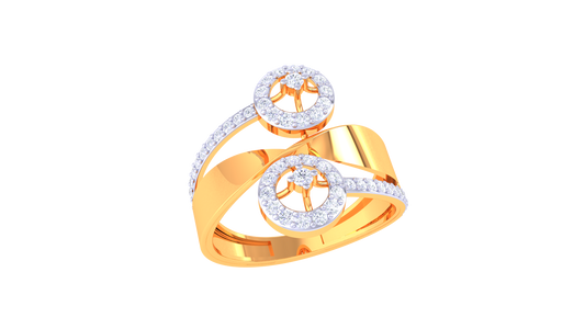 Elegant Twin Loop Statement Ring