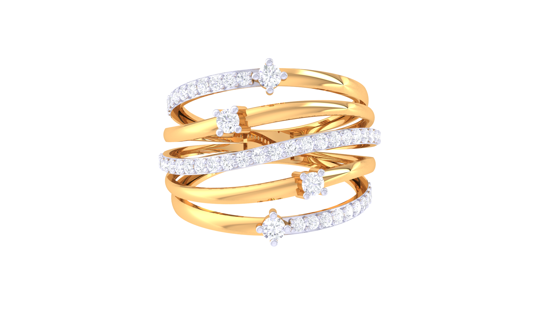Stellar Array Multiband Diamond Ring