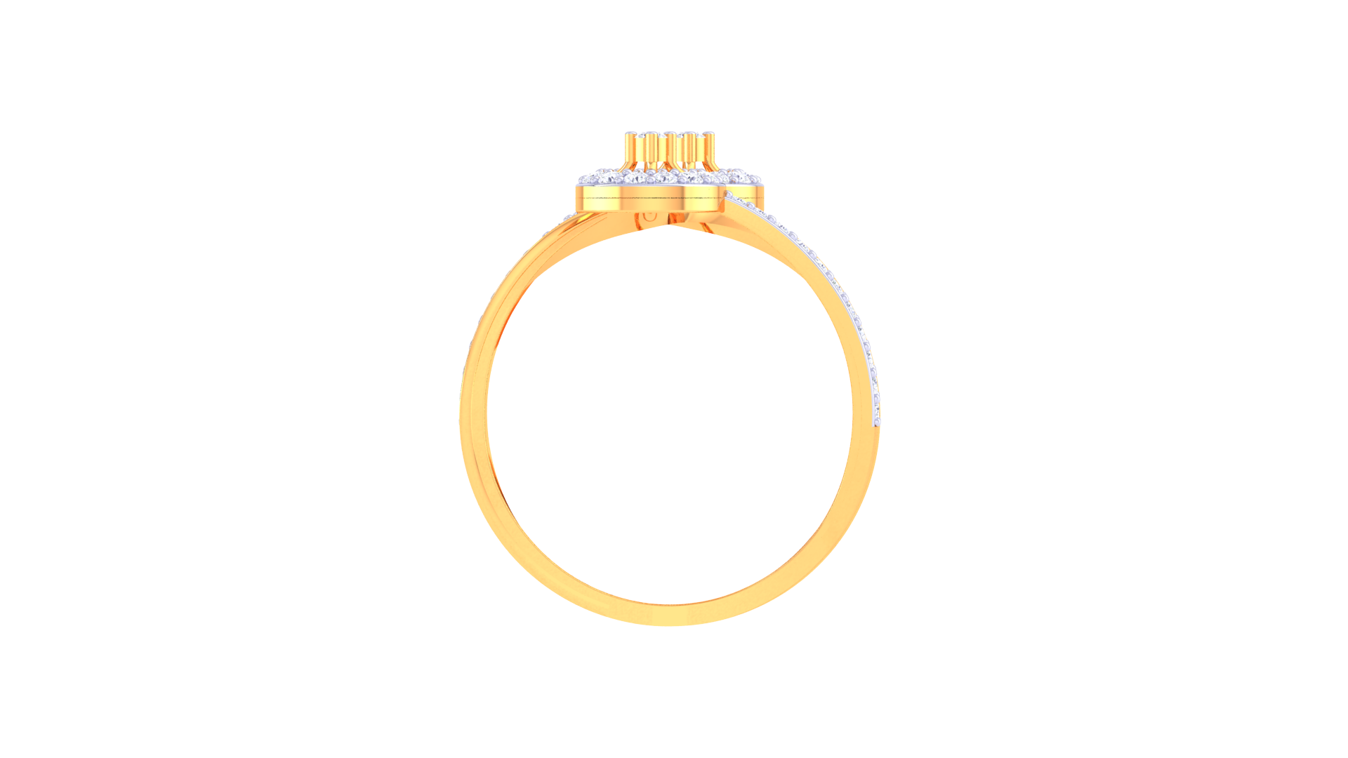 Elegant Twin Loop Statement Ring